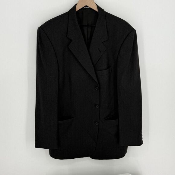 El Corte Ingles Emidio Tucci Loro Piana Tasmanian Wool Black Blazer Men’s 48R - Picture 1 of 6